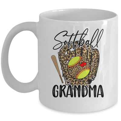 Softball Grandma Leopard Game Day Softball Lover Mothers Day Mug | teecentury