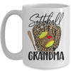 Softball Grandma Leopard Game Day Softball Lover Mothers Day Mug | teecentury