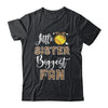 Softball Little Sister Biggest Fan Softball Sister Leopard Shirt & Tank Top | teecentury