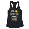 Softball Little Sister Biggest Fan Softball Sister Leopard Shirt & Tank Top | teecentury