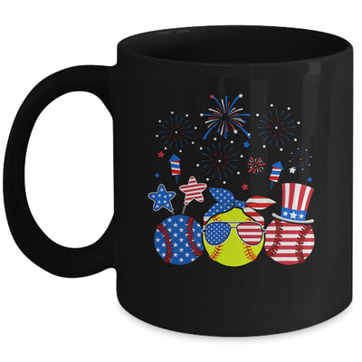 Softball Lover Patriotic 4th Of July Independence Day Mug | teecentury
