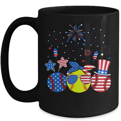 Softball Lover Patriotic 4th Of July Independence Day Mug | teecentury