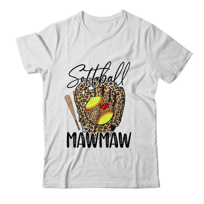 Softball Mawmaw Leopard Game Day Softball Lover Mothers Day Shirt & Tank Top | teecentury