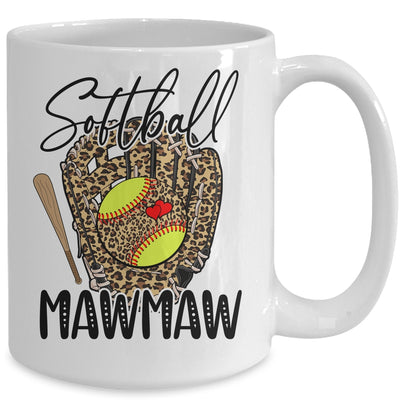 Softball Mawmaw Leopard Game Day Softball Lover Mothers Day Mug | teecentury