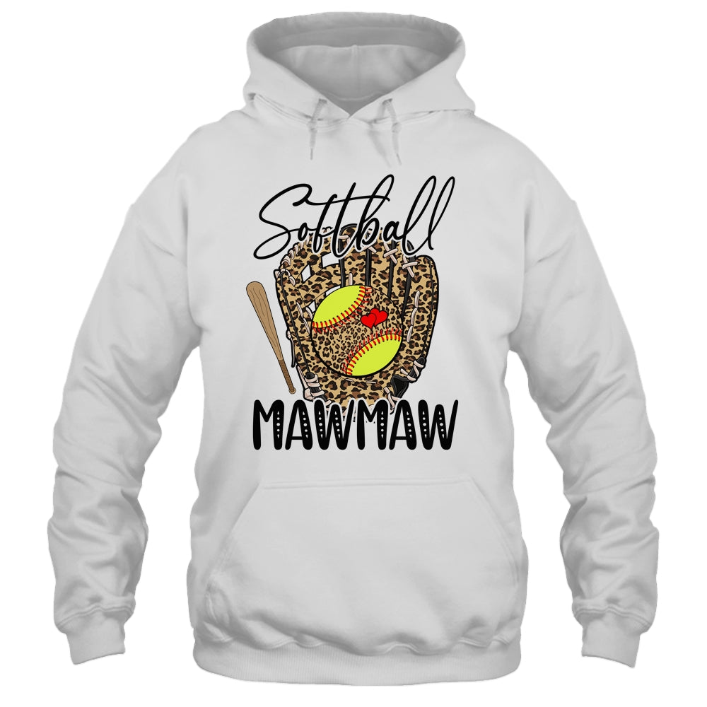 Softball Mawmaw Leopard Game Day Softball Lover Mothers Day Shirt & Tank Top | teecentury