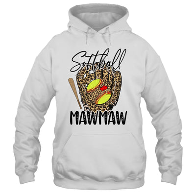 Softball Mawmaw Leopard Game Day Softball Lover Mothers Day Shirt & Tank Top | teecentury