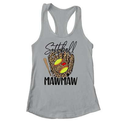 Softball Mawmaw Leopard Game Day Softball Lover Mothers Day Shirt & Tank Top | teecentury