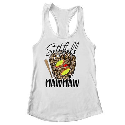 Softball Mawmaw Leopard Game Day Softball Lover Mothers Day Shirt & Tank Top | teecentury