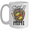 Softball Mimi Leopard Game Day Softball Lover Mothers Day Mug | teecentury
