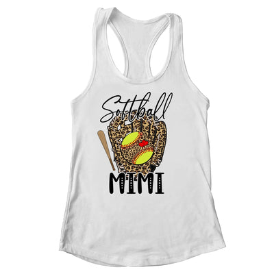 Softball Mimi Leopard Game Day Softball Lover Mothers Day Shirt & Tank Top | teecentury