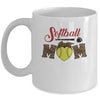 Softball Mom Leopard Funny Baseball Mom Mother's Day Mug Coffee Mug | Teecentury.com