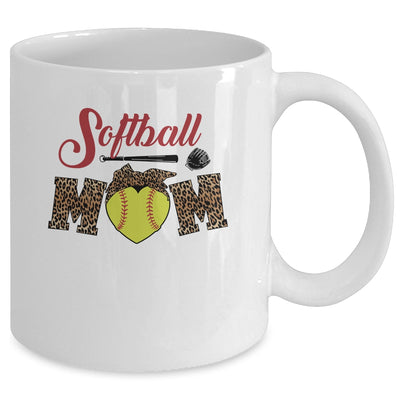 Softball Mom Leopard Funny Baseball Mom Mother's Day Mug Coffee Mug | Teecentury.com