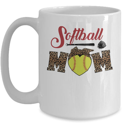 Softball Mom Leopard Funny Baseball Mom Mother's Day Mug Coffee Mug | Teecentury.com