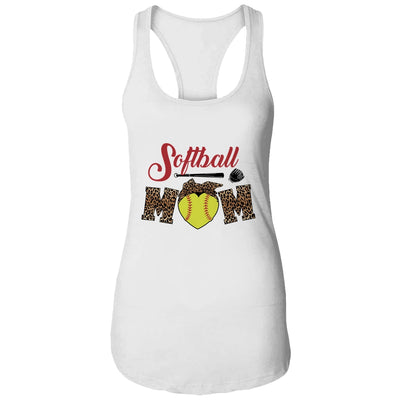 Softball Mom Leopard Funny Baseball Mom Mother's Day T-Shirt & Tank Top | Teecentury.com