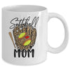 Softball Mom Leopard Game Day Softball Lover Mothers Day Mug | teecentury