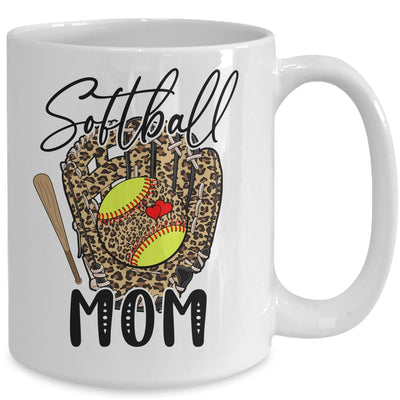 Softball Mom Leopard Game Day Softball Lover Mothers Day Mug | teecentury