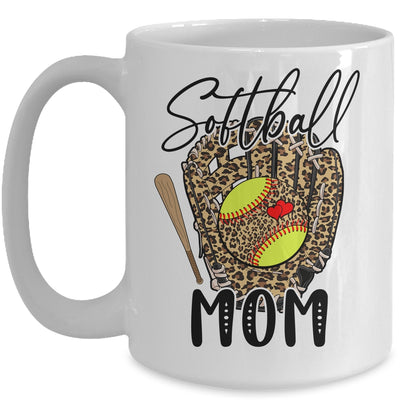 Softball Mom Leopard Game Day Softball Lover Mothers Day Mug | teecentury