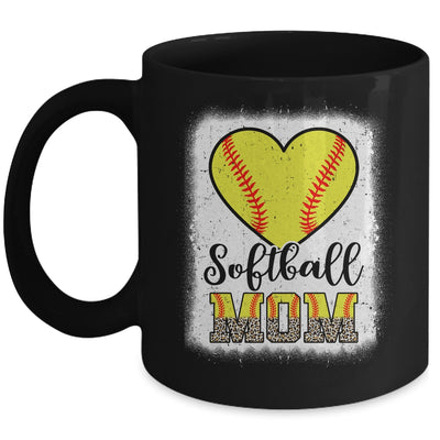 Softball  Mom Leopard Mothers Day Mom Mug | teecentury