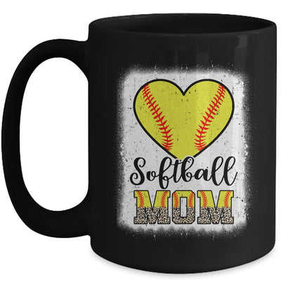 Softball  Mom Leopard Mothers Day Mom Mug | teecentury