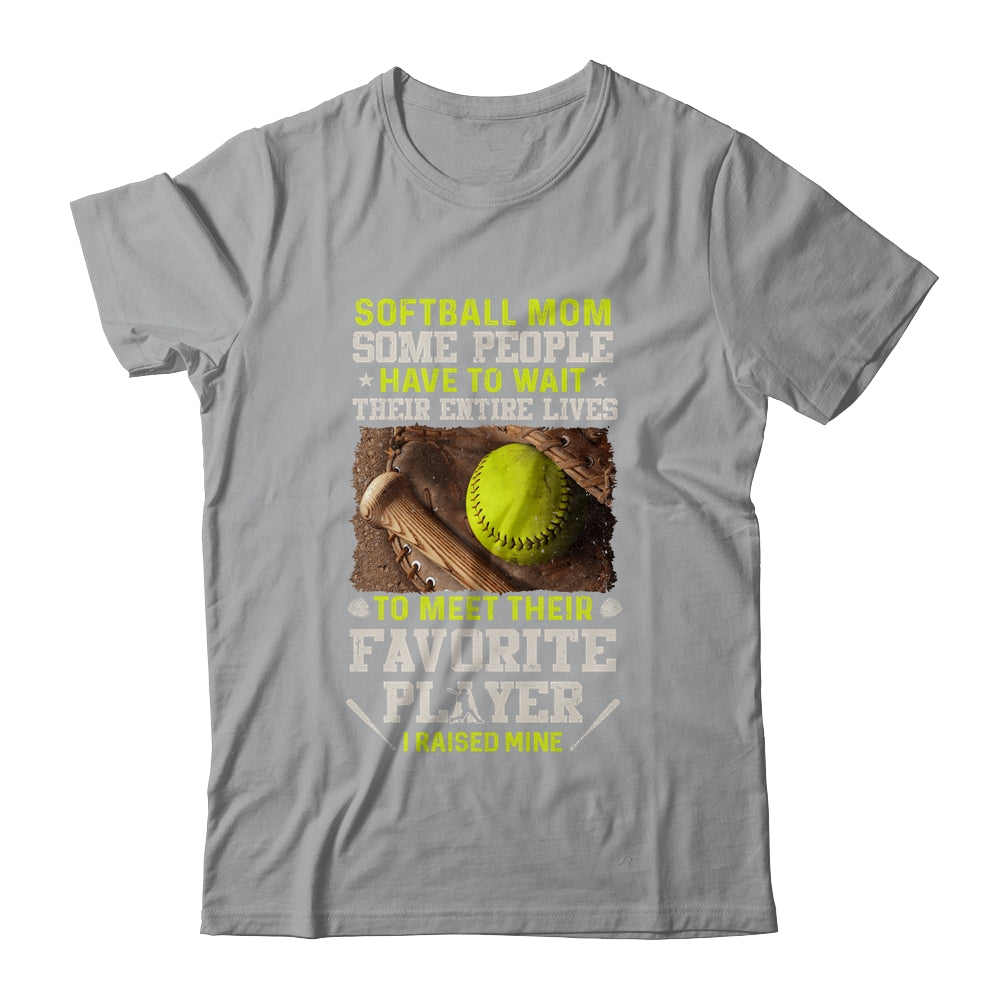 Softball Mom Some People Have To Wait Their Entire Lives T-Shirt & Hoodie | Teecentury.com