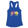 Softball Player Girls Peace Love Softball Women T-Shirt & Tank Top | Teecentury.com