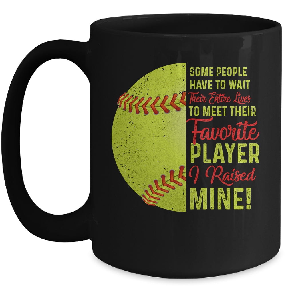 Some People Have To Wait Their Entire Lives Softball Player Mug Coffee Mug | Teecentury.com