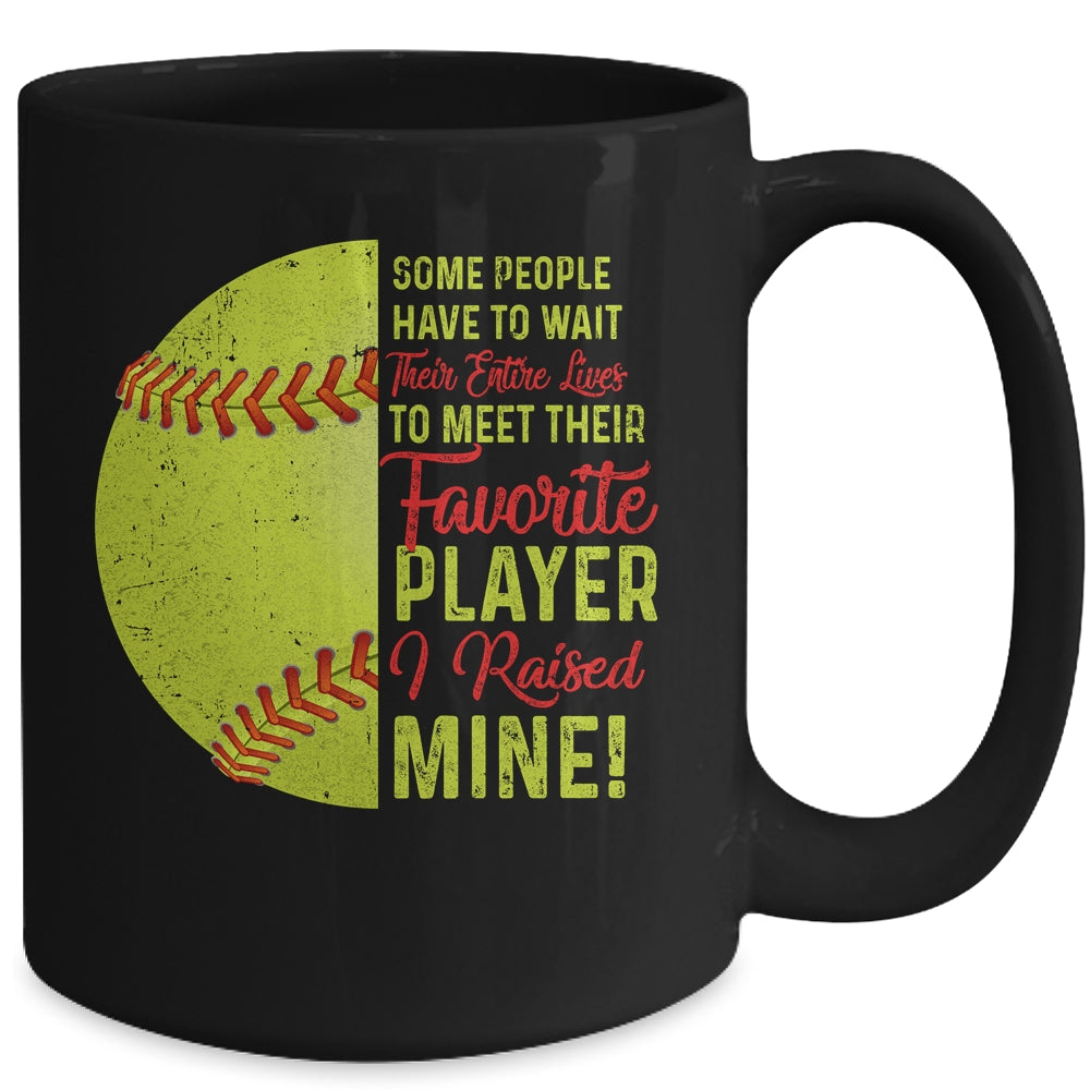 Some People Have To Wait Their Entire Lives Softball Player Mug Coffee Mug | Teecentury.com