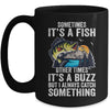 Sometimes Its A Fish Cool Fishing Design For Men Fisherman Mug | teecentury