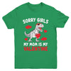 Sorry Girls My Mom Is My Valentines Day Funny Dinosaur Boy Youth Shirt | teecentury