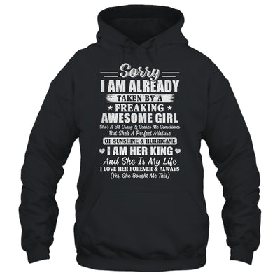 Sorry I Am Already Taken By A Freaking Awesome Girl T-Shirt & Hoodie | Teecentury.com