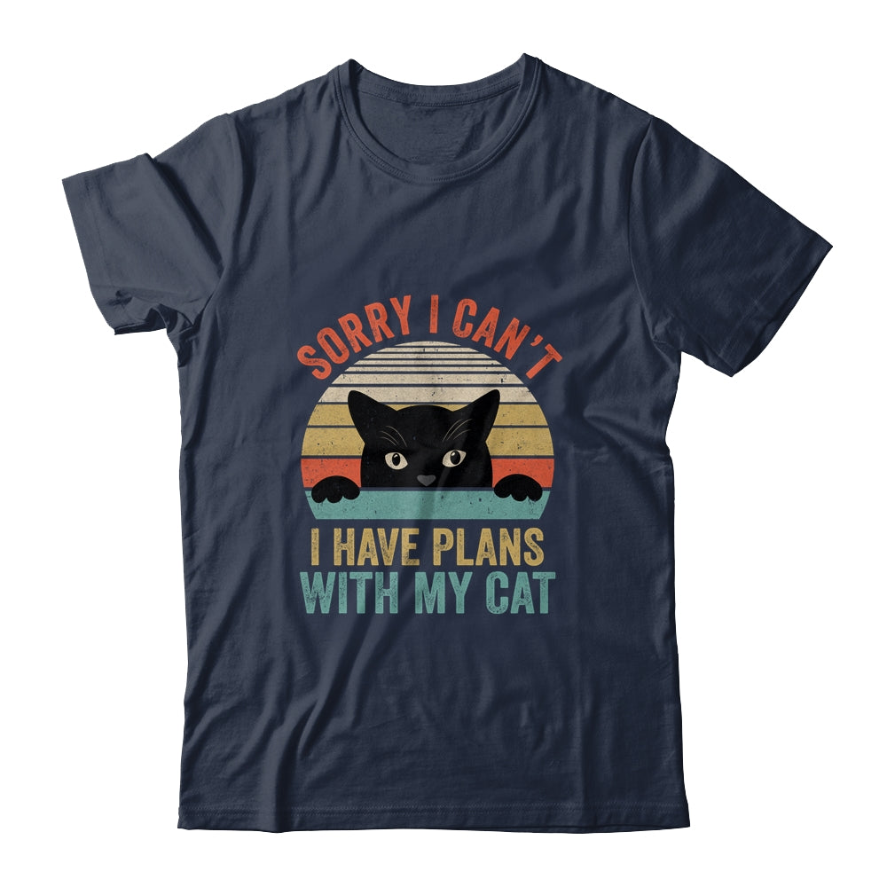 Sorry I Cant I Have Plans With My Cat Vintage T-Shirt & Hoodie | Teecentury.com