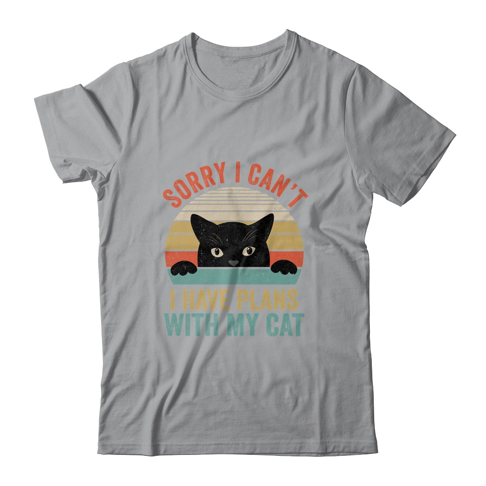 Sorry I Cant I Have Plans With My Cat Vintage T-Shirt & Hoodie | Teecentury.com