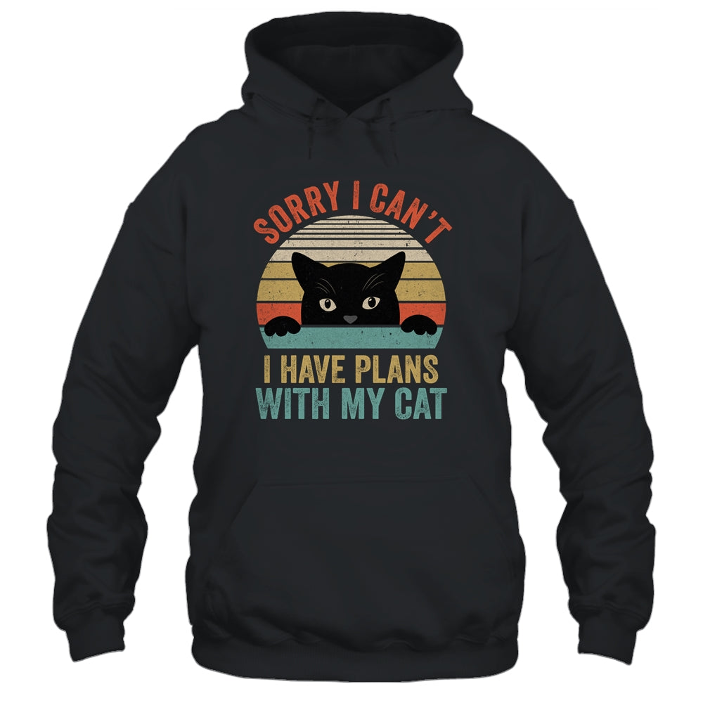 Sorry I Cant I Have Plans With My Cat Vintage T-Shirt & Hoodie | Teecentury.com