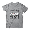 Sorry I'm Late My Cat Was Sitting On Me Funny Cat T-Shirt & Tank Top | Teecentury.com