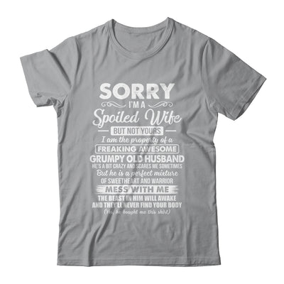 Sorry Im A Spoiled Wife But Not Yours Funny Wife Shirt & Hoodie | teecentury