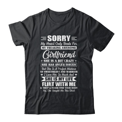 Sorry My Heart Only Beats For My Awesome Girlfriend T-Shirt & Hoodie | Teecentury.com