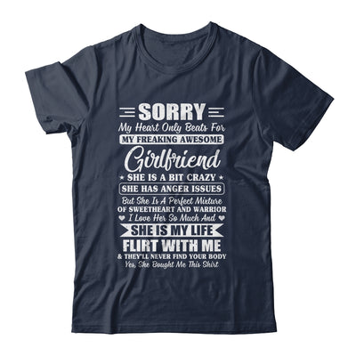 Sorry My Heart Only Beats For My Awesome Girlfriend T-Shirt & Hoodie | Teecentury.com