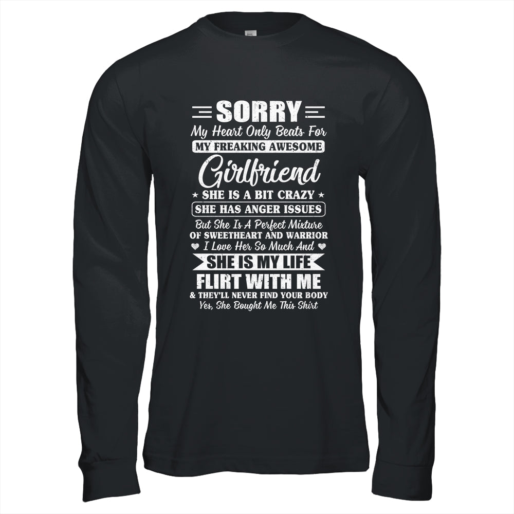 Sorry My Heart Only Beats For My Awesome Girlfriend T-Shirt & Hoodie | Teecentury.com