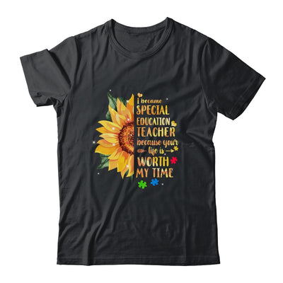 Special Education Teacher Sunflower Autism Awareness Shirt & Hoodie | teecentury