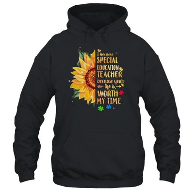 Special Education Teacher Sunflower Autism Awareness Shirt & Hoodie | teecentury