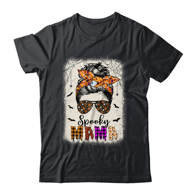 Spooky Mama Halloween Messy Bun Witch Mom Women Spooky Shirt & Hoodie | teecentury