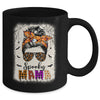 Spooky Mama Halloween Messy Bun Witch Mom Women Spooky Mug | teecentury