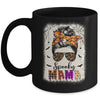 Spooky Mama Halloween Messy Bun Witch Mom Women Spooky Mug | teecentury