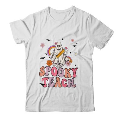 Spooky Teacher Ghost Halloween Groovy Retro Trick Or Treat Shirt & Hoodie | teecentury