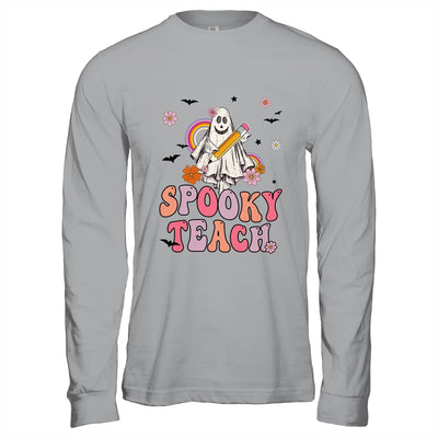 Spooky Teacher Ghost Halloween Groovy Retro Trick Or Treat Shirt & Hoodie | teecentury
