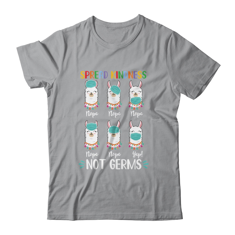 Spread Kindness Not Germs LLama With Wearing Face Mask Gift T-Shirt & Hoodie | Teecentury.com