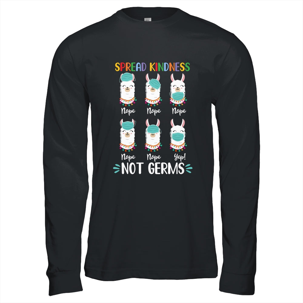 Spread Kindness Not Germs LLama With Wearing Face Mask Gift T-Shirt & Hoodie | Teecentury.com