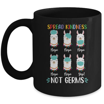 Spread Kindness Not Germs LLama With Wearing Face Mask Gift Mug Coffee Mug | Teecentury.com