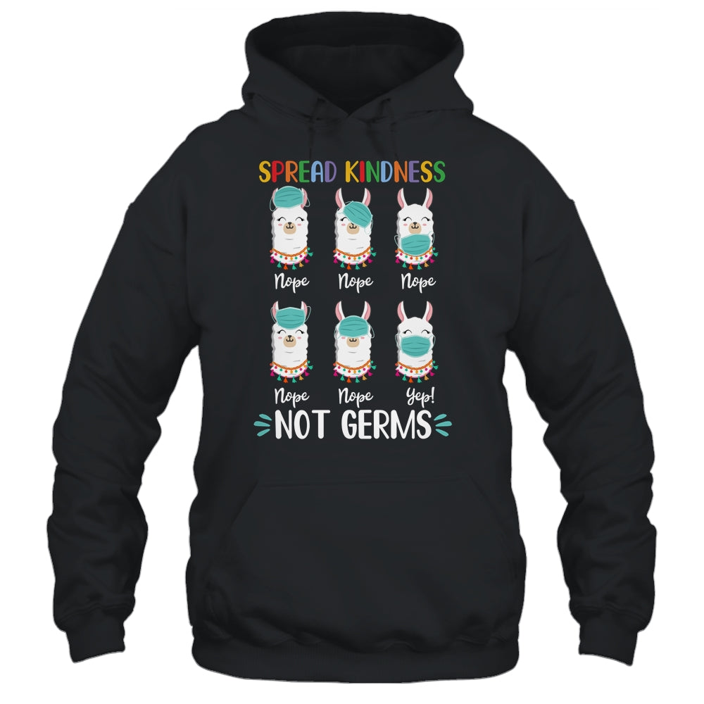 Spread Kindness Not Germs LLama With Wearing Face Mask Gift T-Shirt & Hoodie | Teecentury.com