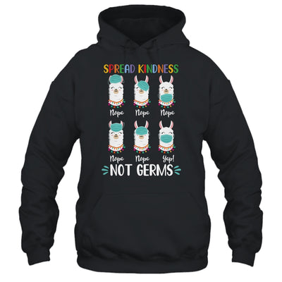 Spread Kindness Not Germs LLama With Wearing Face Mask Gift T-Shirt & Hoodie | Teecentury.com